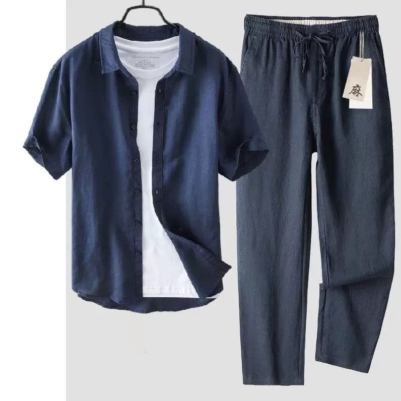 순면 코튼 셔츠 남성용 반팔 루즈핏 상의 여름 얇은 칼 - Linen Shirt Breathable 리뷰 및 가격